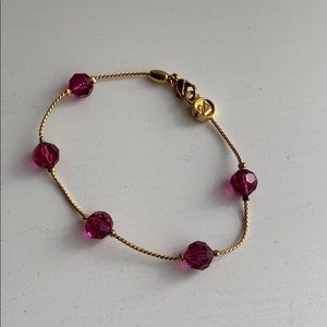 Swarovski pink crystal bead bracelet